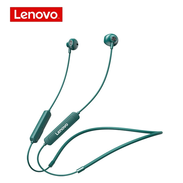 Fone de ouvido sem fio Lenovo SH1 Bluetooth 5.0 com faixa de pescoço, som HIFI, esportivo, magnético, IPX5, à prova d'água, com microfone-1A