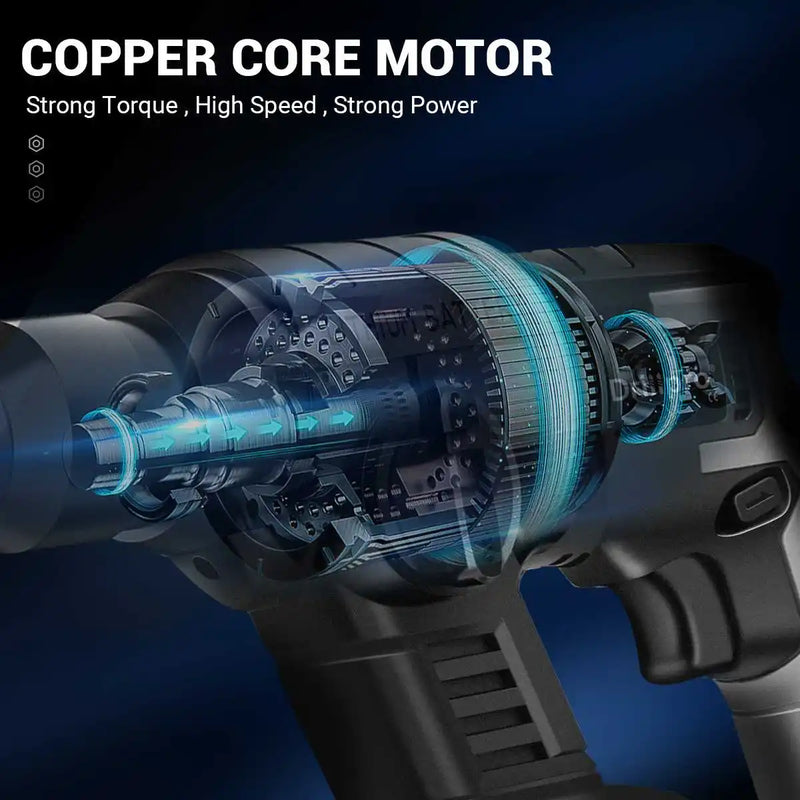 Martelo Elétrico Drillpro, Palheta Elétrica, Furadeira de Impacto, Multifunções, Sem Fio, Ferramenta Rotativa, Bateria Makita, 26mm, 6000RPM