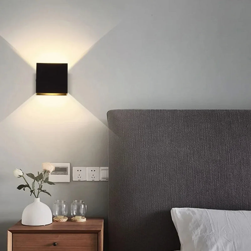 6w conduziu a luz de parede ao ar livre varanda jardim lâmpada parede & interior quarto cabeceira decoração lâmpada iluminação alumínio