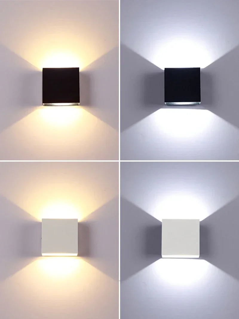 6w conduziu a luz de parede ao ar livre varanda jardim lâmpada parede & interior quarto cabeceira decoração lâmpada iluminação alumínio