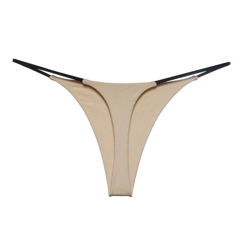 Cuecas femininas de algodão de cintura baixa sem costura tanga sexy cuecas moda feminina traceless g-string calcinha confortável