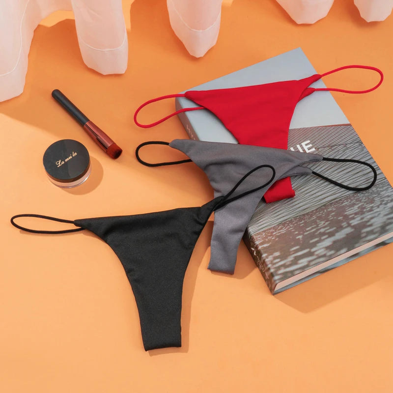 Cuecas femininas de algodão de cintura baixa sem costura tanga sexy cuecas moda feminina traceless g-string calcinha confortável