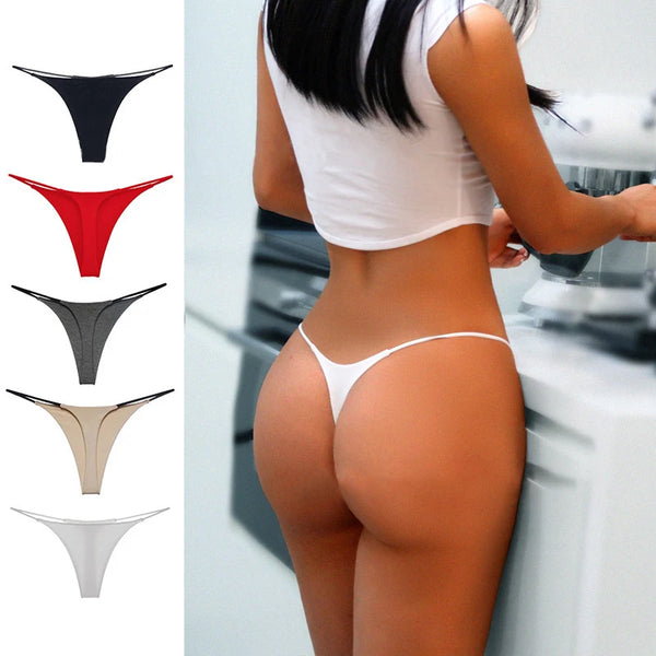 Cuecas femininas de algodão de cintura baixa sem costura tanga sexy cuecas moda feminina traceless g-string calcinha confortável