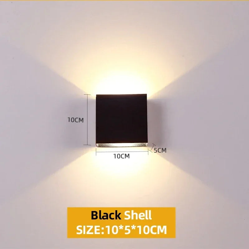 6w conduziu a luz de parede ao ar livre varanda jardim lâmpada parede & interior quarto cabeceira decoração lâmpada iluminação alumínio