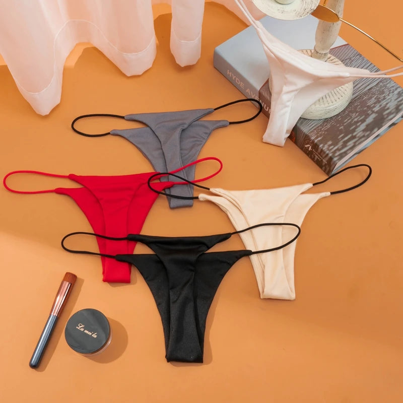 Cuecas femininas de algodão de cintura baixa sem costura tanga sexy cuecas moda feminina traceless g-string calcinha confortável