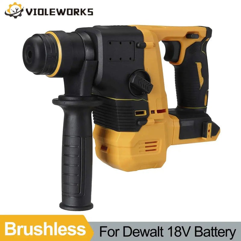 Broca de impacto rotativa elétrica sem fio, martelo sem escova, funções duplas, Dewalt, bateria 18V, 26mm, 4800ipm