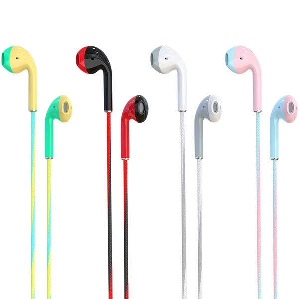 Fones de ouvido com fio de 3,5 mm com graves, estéreo, música, esporte, jogos, headset com microfone para Xiaomi, iPhone, Huawei, Samsung-1A