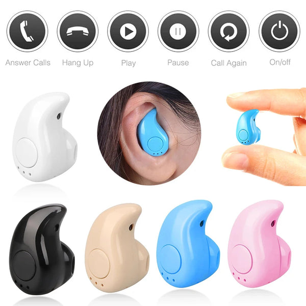 Mini fone de ouvido intra-auricular sem fio mãos livres fones de ouvido bluetooth estéreo auriculares fones de ouvido graves-1A