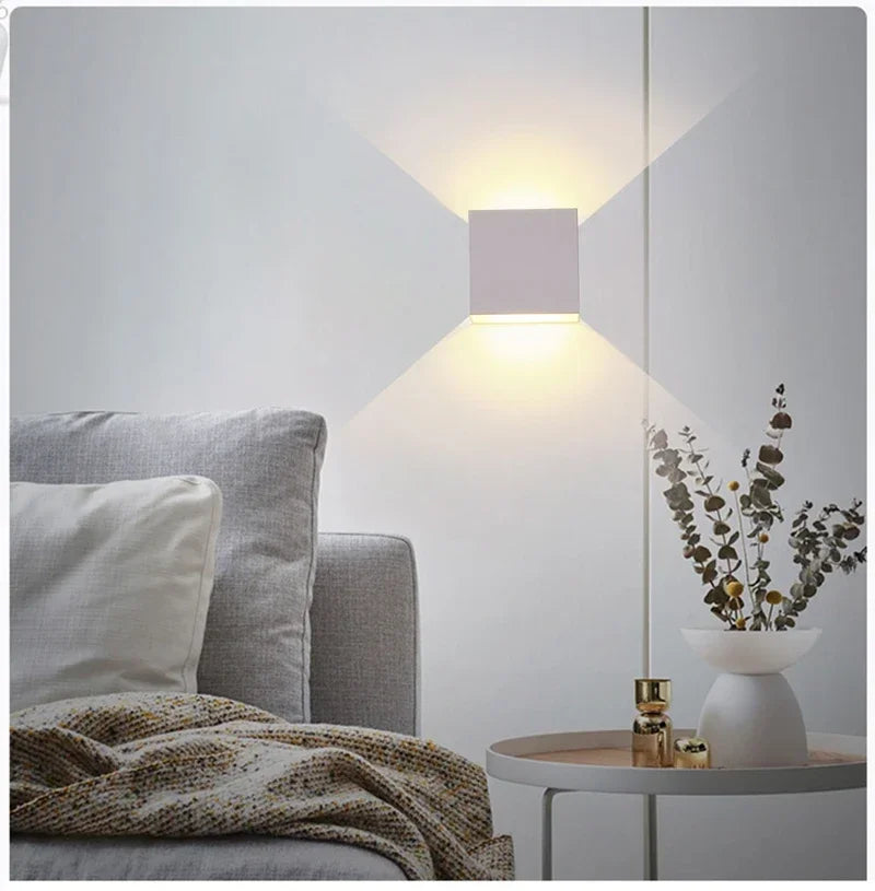 6w conduziu a luz de parede ao ar livre varanda jardim lâmpada parede & interior quarto cabeceira decoração lâmpada iluminação alumínio