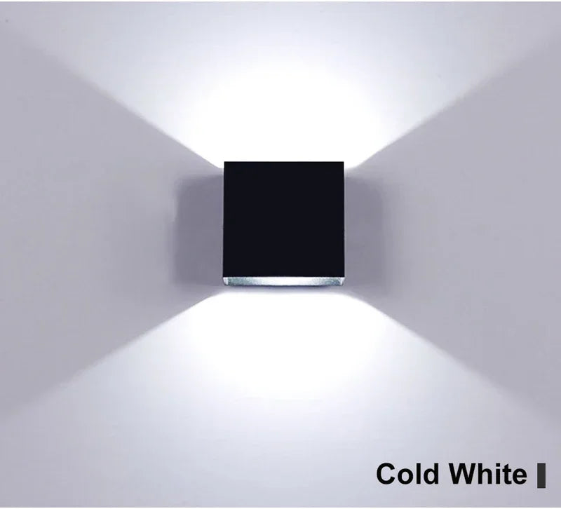 6w conduziu a luz de parede ao ar livre varanda jardim lâmpada parede & interior quarto cabeceira decoração lâmpada iluminação alumínio