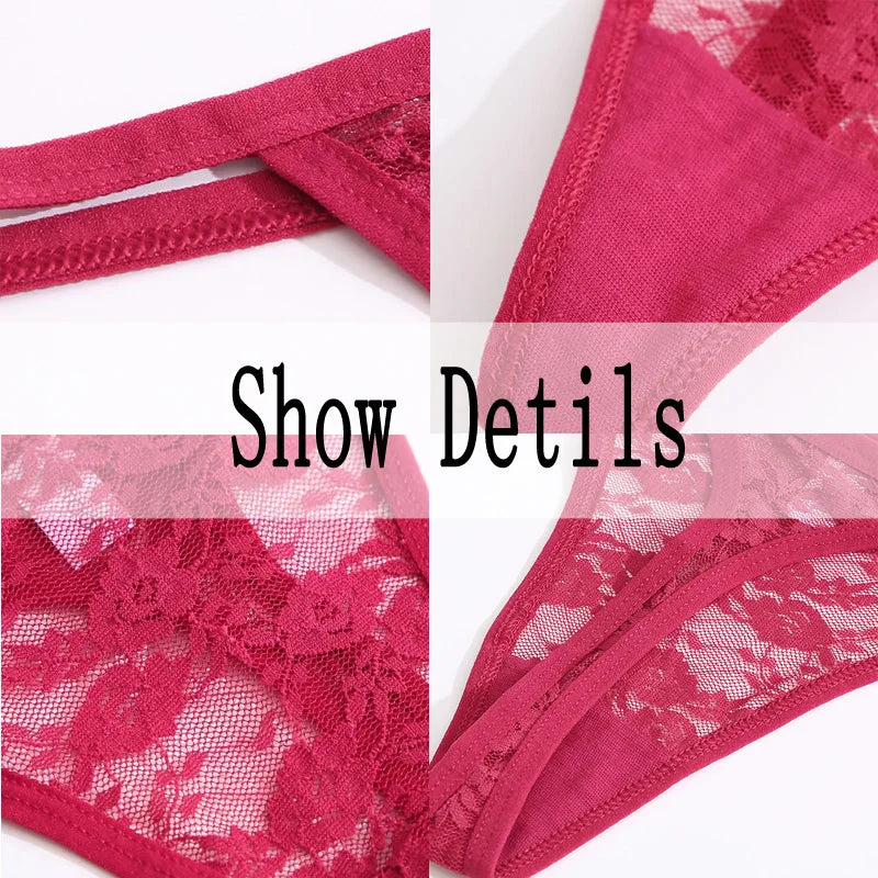 2 pçs sexy calcinha de algodão de renda para mulheres g-string roupa interior perspectiva tangas cor sólida cuecas femininas íntimas lingerie