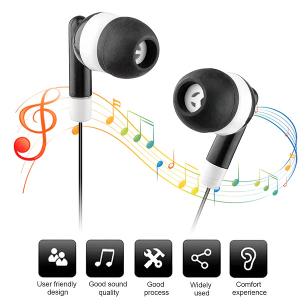 Fones de ouvido estéreo universais de 3,5 mm intra-auriculares com cancelamento de ruído para música esportiva e com fio para iPhone, Samsung, Xiaomi, Huawei e PC-1A