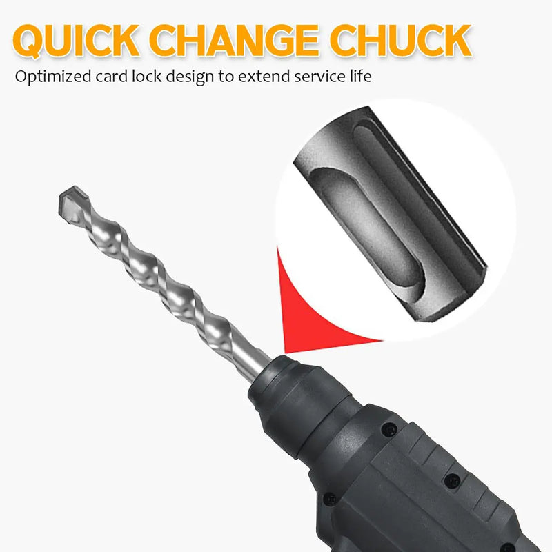 Martelo Elétrico Drillpro, Palheta Elétrica, Furadeira de Impacto, Multifunções, Sem Fio, Ferramenta Rotativa, Bateria Makita, 26mm, 6000RPM