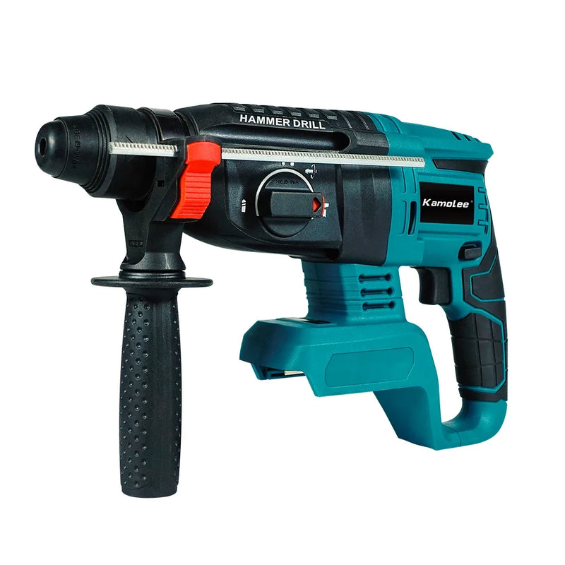 Kamolee 2000W 10600IPM Brushless Cordless Rotary Hammer Broca Recarregável Martelo Elétrico Furadeira de Impacto Para Makita Bateria