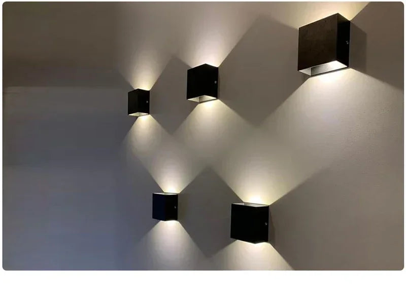 6w conduziu a luz de parede ao ar livre varanda jardim lâmpada parede & interior quarto cabeceira decoração lâmpada iluminação alumínio