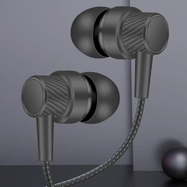 Fones de ouvido intra-auriculares de 3,5 mm com cancelamento de ruído, estéreo de alta definição, com fio, fones de ouvido intra-auriculares com graves profundos e com fio-1A