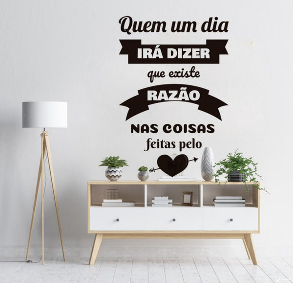 Adesivo de Parede Frases em Portugues Fr10